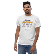 Load image into Gallery viewer, God Jots™ "Love. Compassion. Joy." Classic Men's Tee
