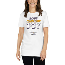 Load image into Gallery viewer, God Jots™ "Love. Compassion. Joy." Classic Women's Tee