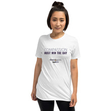 Load image into Gallery viewer, God Jots™ &quot;Compassion Must Win The Day&quot; Classic Women&#39;s Tee